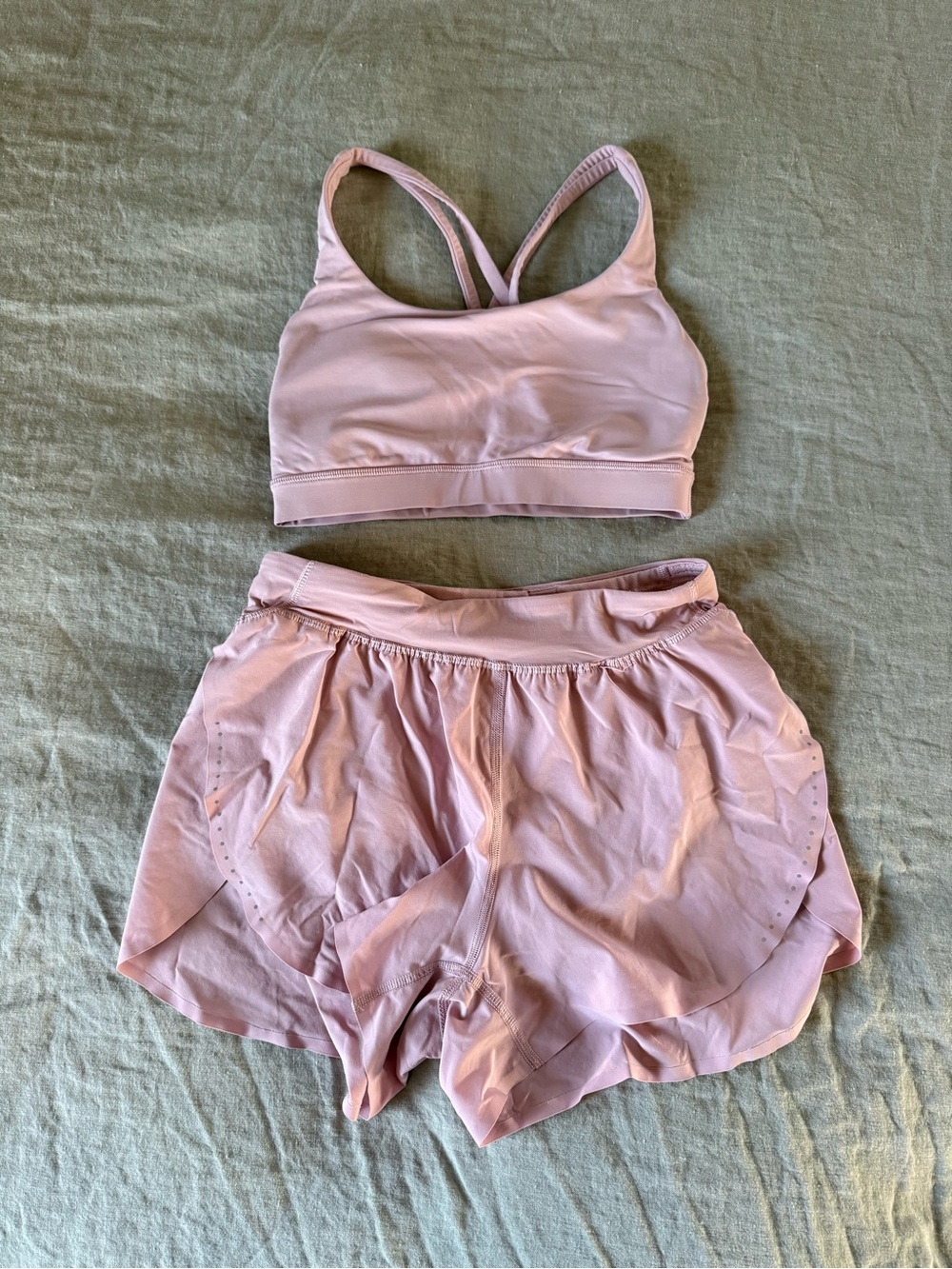 Lululemon pink haze running set size 4